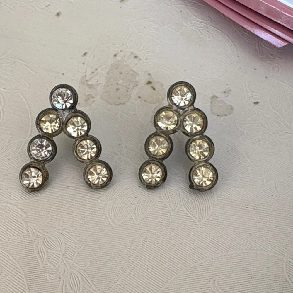 Vintage Silver Rhinestone Accent Pins - Picture 1 of 3